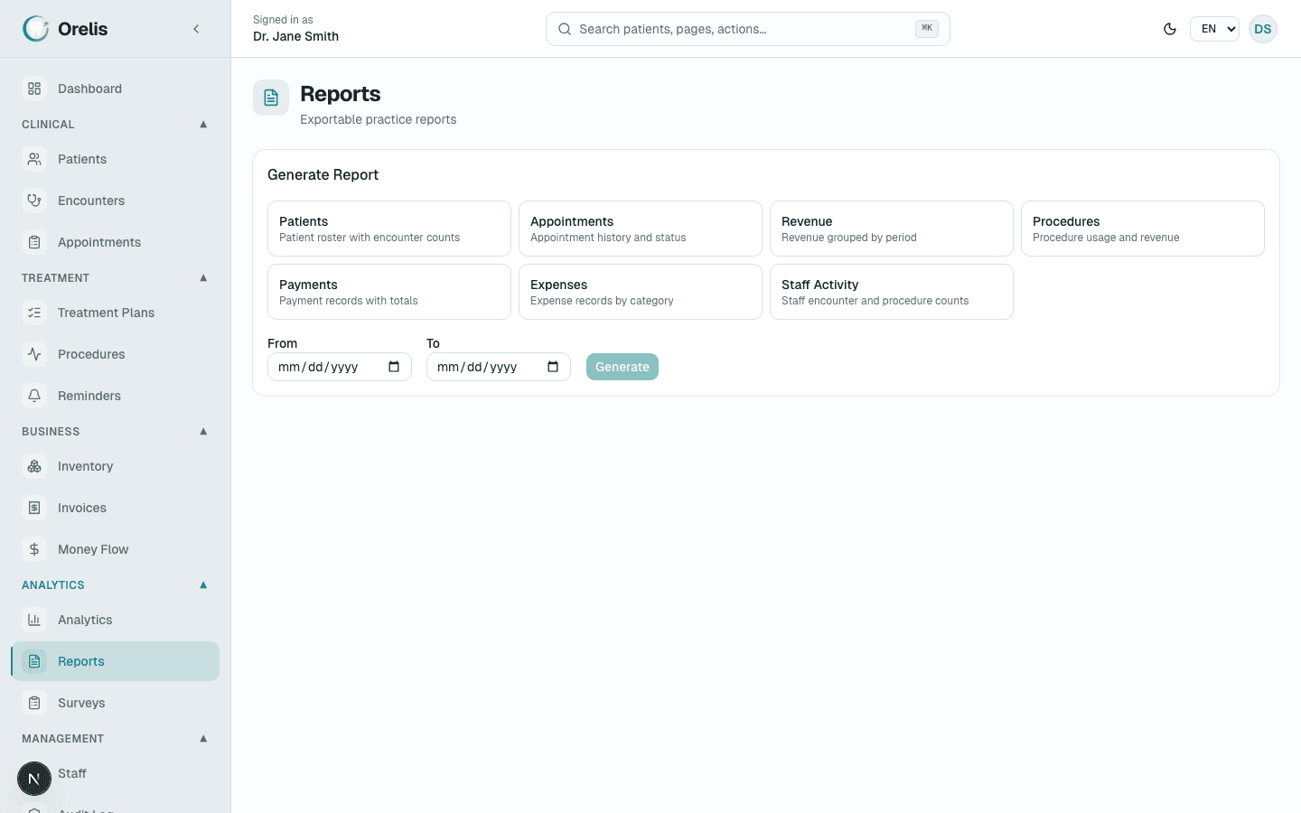 Orelis reports and business insights